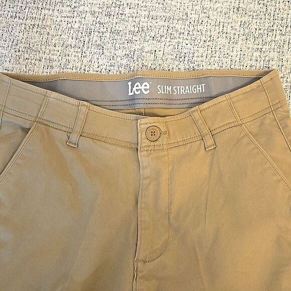 LEE Slim Straight Tan Classic Chinos Cotton Blend - Picture 4 of 7